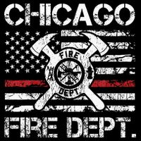 Chicago Illinois Fire Department Thin Red Line Fireman 7-Panel Snapback Hat