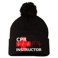Cpr Instructor First Aid Pom Pom 12in Knit Beanie