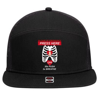 Cpr Instructor First Aid 7 Panel Mesh Trucker Snapback Hat