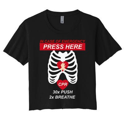 Cpr Instructor First Aid Women's Crop Top Tee
