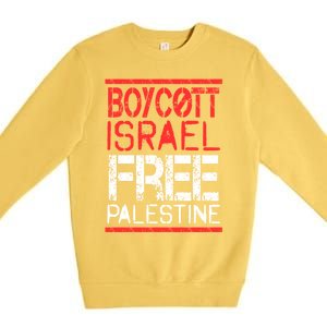 Cott Israel Free Palestine Gaza War Awareness Quote Cute Gift Premium Crewneck Sweatshirt