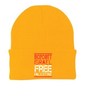 Cott Israel Free Palestine Gaza War Awareness Quote Cute Gift Knit Cap Winter Beanie