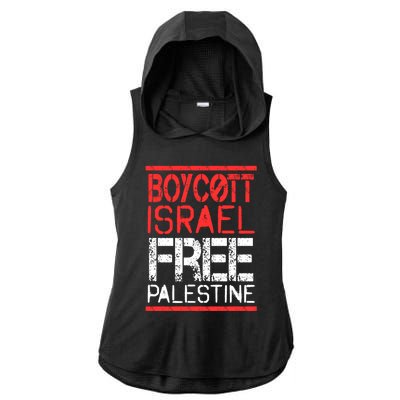 Cott Israel Free Palestine Gaza War Awareness Quote Cute Gift Ladies PosiCharge Tri-Blend Wicking Draft Hoodie Tank