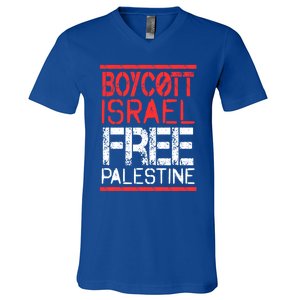 Cott Israel Free Palestine Gaza War Awareness Quote Cute Gift V-Neck T-Shirt