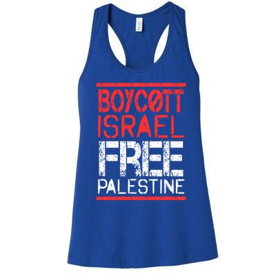 Cott Israel Free Palestine Gaza War Awareness Quote Cute Gift Women's Racerback Tank