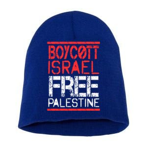 Cott Israel Free Palestine Gaza War Awareness Quote Cute Gift Short Acrylic Beanie