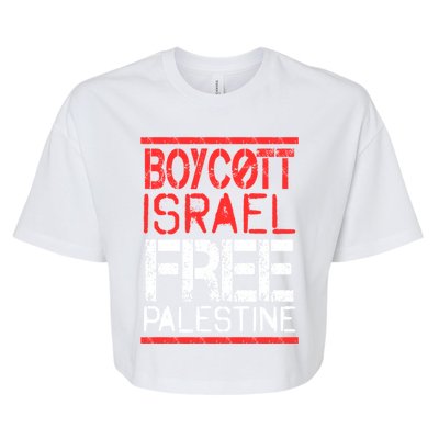 Cott Israel Free Palestine Gaza War Awareness Quote Cute Gift Bella+Canvas Jersey Crop Tee