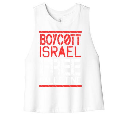 Cott Israel Free Palestine Gaza War Awareness Quote Cute Gift Women's Racerback Cropped Tank