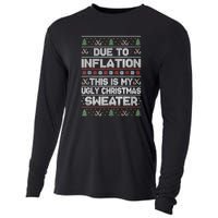 Christmas Inflation Funny Due To Inflation Xmas Sweater Due Merry Christm Cooling Performance Long Sleeve Crew