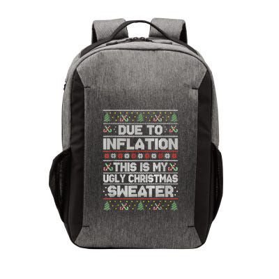 Christmas Inflation Funny Due To Inflation Xmas Sweater Due Merry Christm Vector Backpack