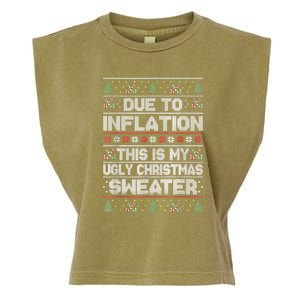 Christmas Inflation Funny Due To Inflation Xmas Sweater Due Merry Christm Garment-Dyed Women's Muscle Tee