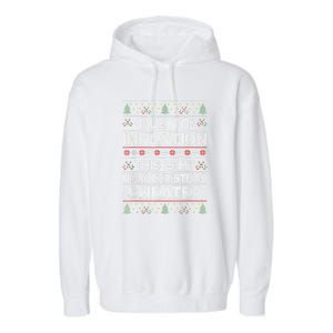 Christmas Inflation Funny Due To Inflation Xmas Sweater Due Merry Christm Garment-Dyed Fleece Hoodie