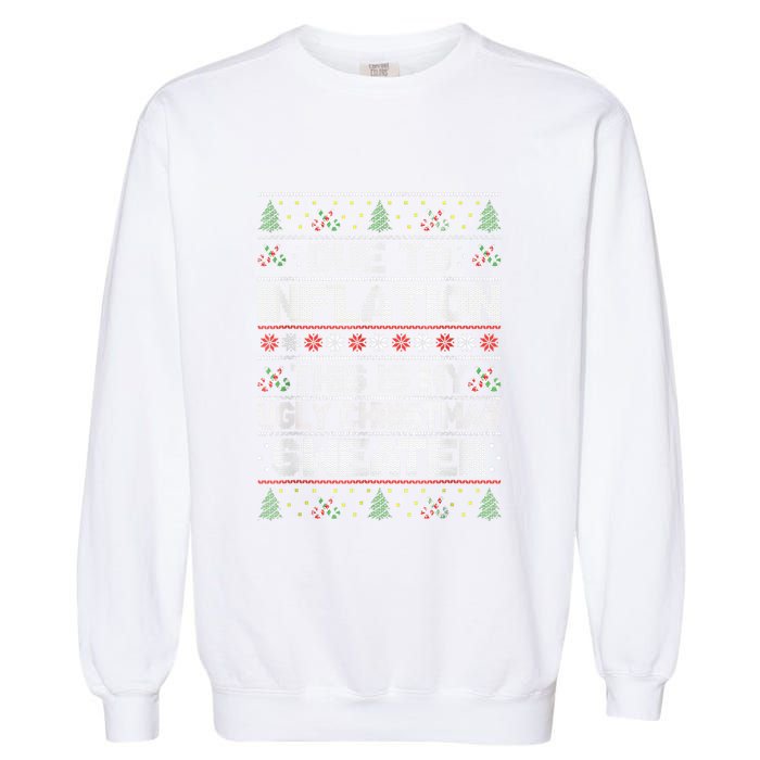 Christmas Inflation Funny Due To Inflation Xmas Sweater Due Merry Christm Garment-Dyed Sweatshirt