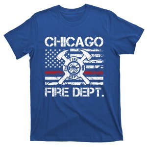 Chicago Illinois Fire Departt Thin Red Line Fire Meaningful Gift T-Shirt