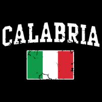 Calabria Italy Flag Italia Italian Vintage Distressed Long Sleeve Shirt