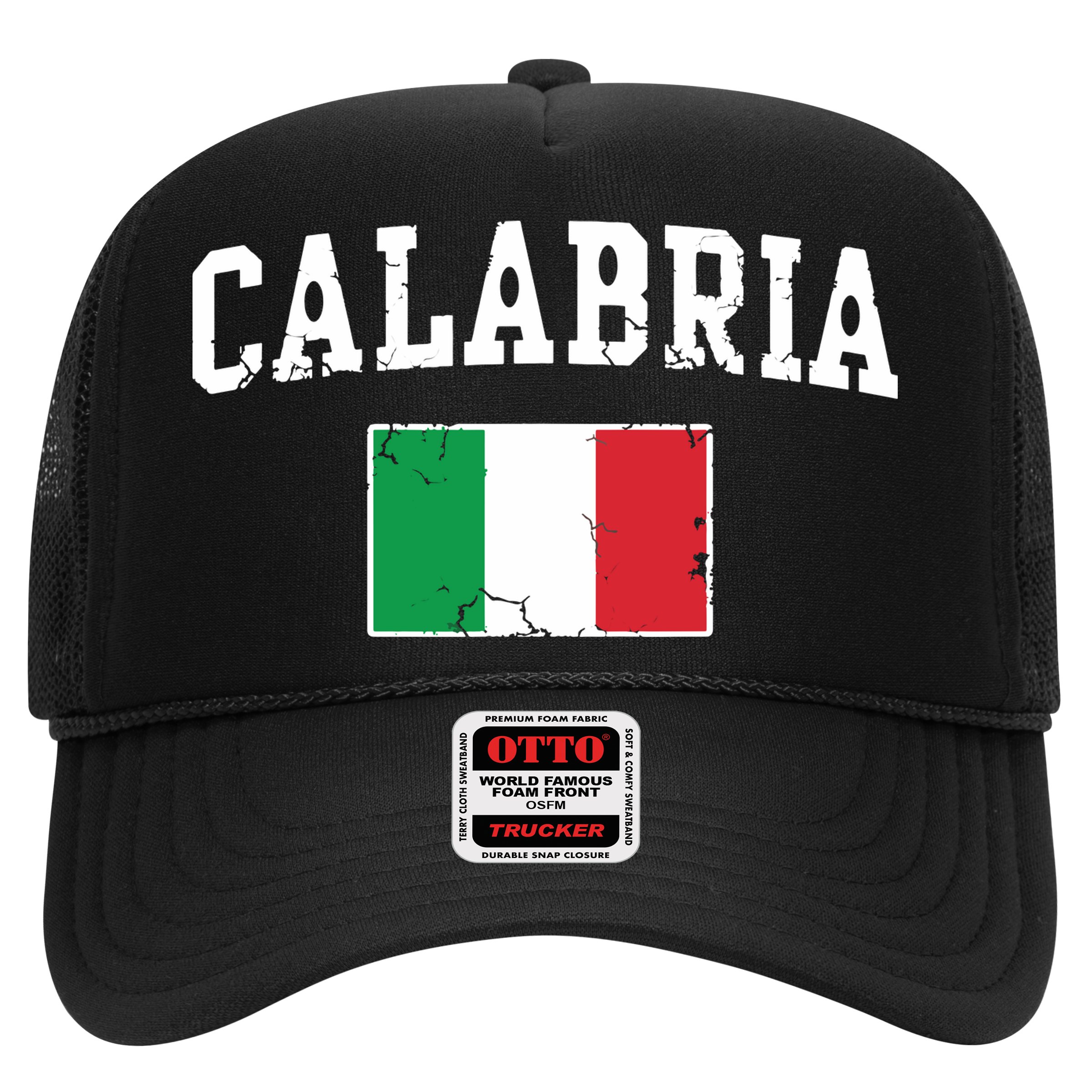 Calabria Italy Flag Italia Italian Vintage Distressed Hat