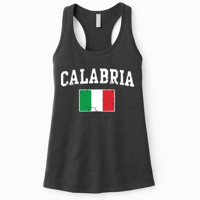 Calabria Italy Flag Italia Italian Vintage Distressed Womens Tank Top