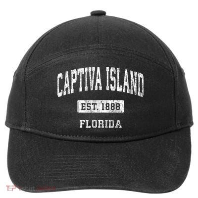 Captiva Island Florida Fl Vintage Sports Established 7-Panel Snapback Hat