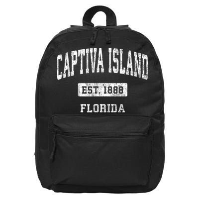 Captiva Island Florida Fl Vintage Sports Established 16 in Basic Backpack