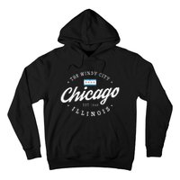 Chicago Illinois Flag Vintage Skyline Hoodie