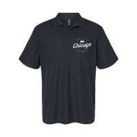 Chicago Illinois Flag Vintage Skyline Softstyle Adult Sport Polo