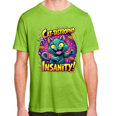 Cattastropho Insanity Funny Halloween Cat Party Costume Funny Gift Adult ChromaSoft Performance T-Shirt