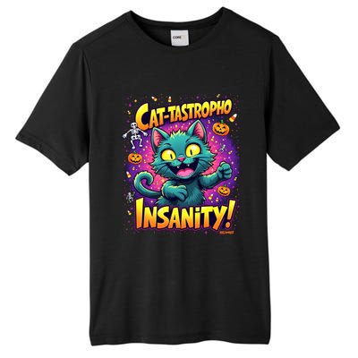 Cattastropho Insanity Funny Halloween Cat Party Costume Funny Gift Tall Fusion ChromaSoft Performance T-Shirt