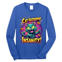 Cattastropho Insanity Funny Halloween Cat Party Costume Funny Gift Long Sleeve Shirt