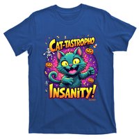 Cattastropho Insanity Funny Halloween Cat Party Costume Funny Gift T-Shirt