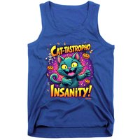 Cattastropho Insanity Funny Halloween Cat Party Costume Funny Gift Tank Top