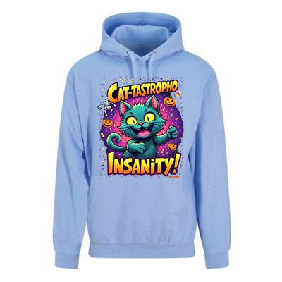 Cattastropho Insanity Funny Halloween Cat Party Costume Funny Gift Unisex Surf Hoodie