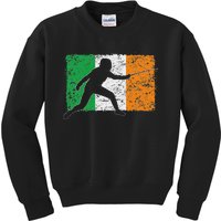 Cool Ireland Flag Vintage Irish Flag Fencing Fencer Kids Sweatshirt