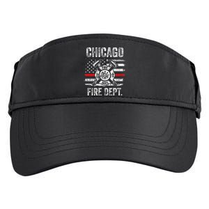 Chicago Illinois Fire Department Thin Red Line Fireman Adult Drive Performance Visor