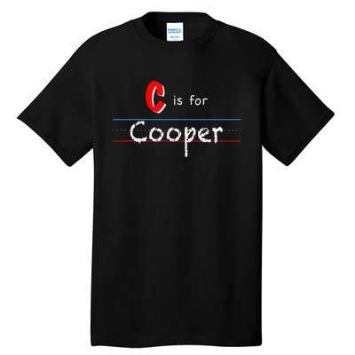 C Is For Cooper Boy Custom Personalized Name School Tall T-Shirt