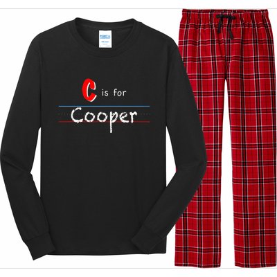 C Is For Cooper Boy Custom Personalized Name School Long Sleeve Pajama Set