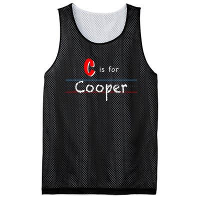 C Is For Cooper Boy Custom Personalized Name School Mesh Reversible Basketball Jersey Tank