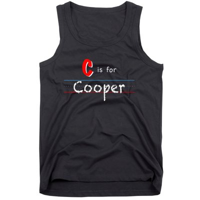 C Is For Cooper Boy Custom Personalized Name School Tank Top