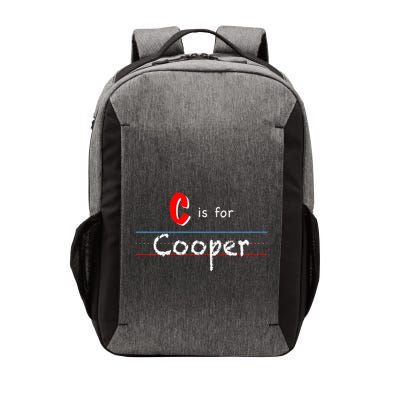 C Is For Cooper Boy Custom Personalized Name School Vector Backpack