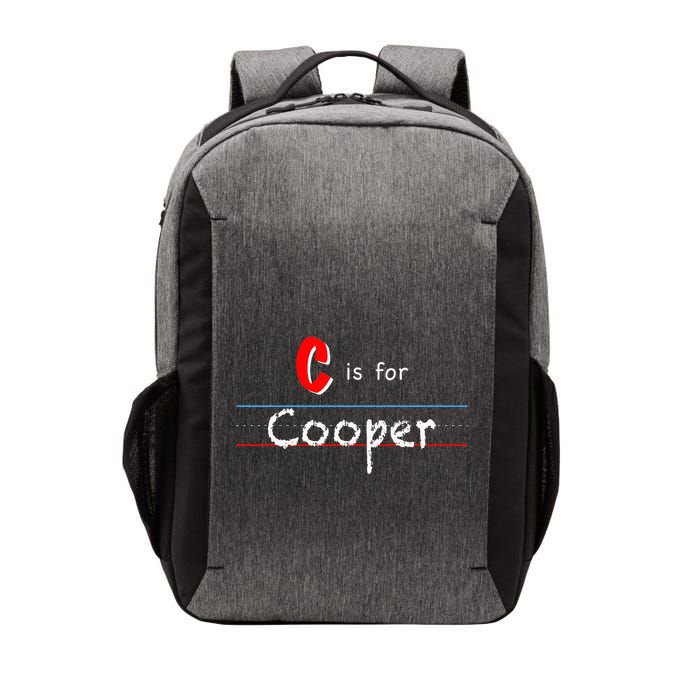 C Is For Cooper Boy Custom Personalized Name School Vector Backpack