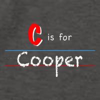 C Is For Cooper Boy Custom Personalized Name School Vector Backpack