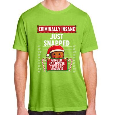 Criminally Insane Ginger Jailhouse Christmas Gingerbread Adult ChromaSoft Performance T-Shirt