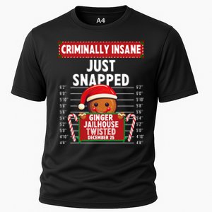 Criminally Insane Ginger Jailhouse Christmas Gingerbread Cooling Performance Crew T-Shirt