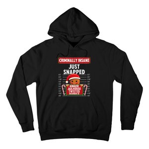 Criminally Insane Ginger Jailhouse Christmas Gingerbread Hoodie