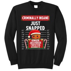 Criminally Insane Ginger Jailhouse Christmas Gingerbread Sweatshirt