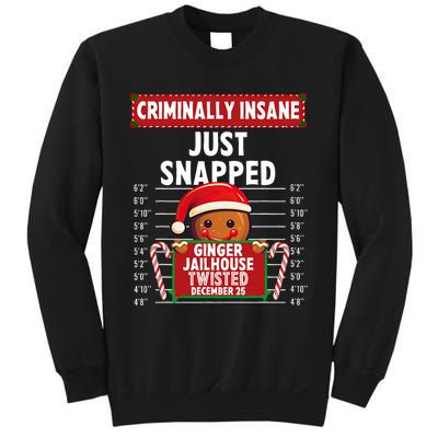 Criminally Insane Ginger Jailhouse Christmas Gingerbread Sweatshirt