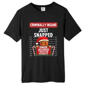 Criminally Insane Ginger Jailhouse Christmas Gingerbread Tall Fusion ChromaSoft Performance T-Shirt