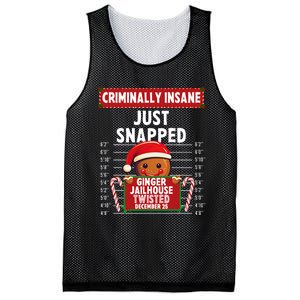 Criminally Insane Ginger Jailhouse Christmas Gingerbread Mesh Reversible Basketball Jersey Tank