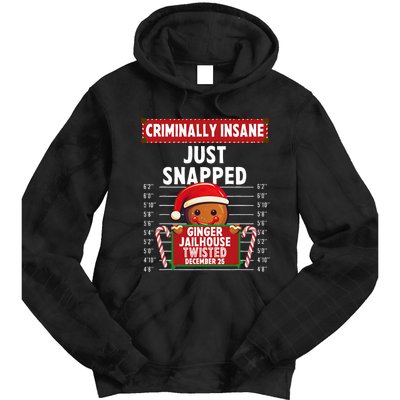 Criminally Insane Ginger Jailhouse Christmas Gingerbread Tie Dye Hoodie