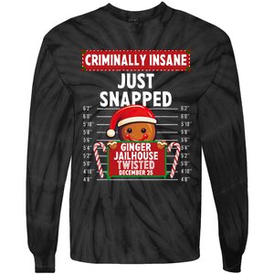 Criminally Insane Ginger Jailhouse Christmas Gingerbread Tie-Dye Long Sleeve Shirt