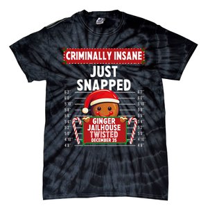 Criminally Insane Ginger Jailhouse Christmas Gingerbread Tie-Dye T-Shirt